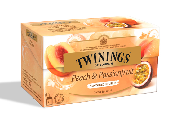 Thé Twinings Pêche Passions Fruits 25 Sachets